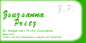 zsuzsanna pritz business card